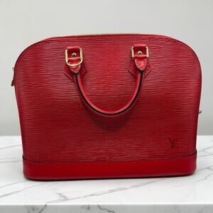 Louis Vuitton Alma PM Red Epi Leather Top Handle